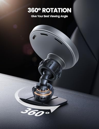 Lamicall 15W for MagSafe Car Mount Charger Vent Dashboard 360° for iPhone - color: NEW Upgraded - Silver