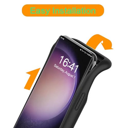 Battery Case for Galaxy S22 Ultra/S23 Ultra,[12000mAh] Portable Protective Smart Wireless Charging Case Support Carplay Compatible with Galaxy S22 Ultra/Galaxy S23 Ultra Battery Case (Black) - size: Galaxy S22 Ultra/S23 Ultra