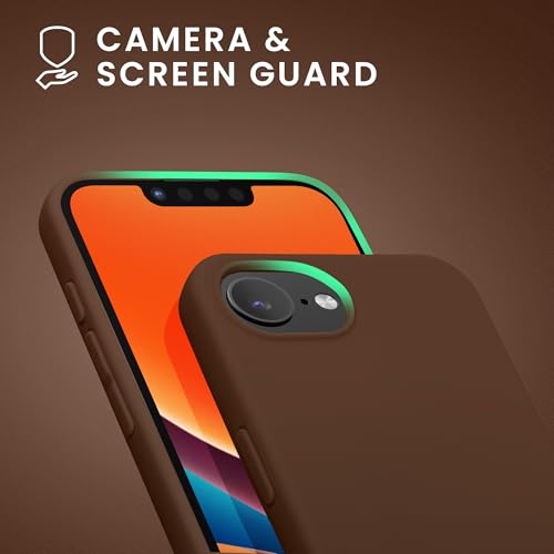 kwmobile Case Compatible with Apple iPhone 17e / iPhone 16e Case - Soft Slim Protective TPU Silicone Cover - Chocolate - color: Chocolate
