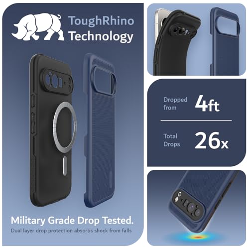 TUDIA MergeGrip [Compatible with Magsafe & Pixelsnap] for Google Pixel 10 Pro XL Case 2025, [Military Grade] Dual-Layer Shockproof Slim Non-Slip Heavy Duty Protective Phone Cases – Indigo Blue - color: Indigo Blue, size: Pixelsnap 10 Pro XL
