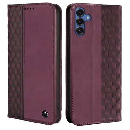 Wallet Case for Samsung Galaxy S26 5G 6.3 inch 2026 - PU Leather Flip Cover with Card Holder Slots, Strong Magnetic Folio Kickstand Phone Case, Wine Red - color: Wine Red, size: Samsung Galaxy S26 6.3"