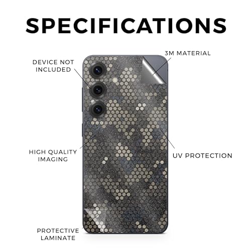 Glossy Glitter Phone Skin Compatible with Samsung Galaxy S25 - Camo Dots - Premium 3M Vinyl Protective Wrap Decal Cover - Easy to Apply | Crafted in The USA by MightySkins - color: Camo Dots, size: Galaxy S25 (Full Wrap), style: Glossy Glitter Finish