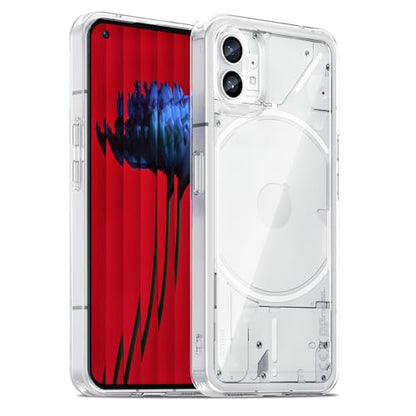 Case for Nothing Phone 1, Military Grade Drop Protection Clear Phone Case, Yellowing Resistant, Anti-Scratch Hard PC Back, Shockproof Hard Ultra-Thin Protective Cover, Transparent - size: Nothing Phone 1