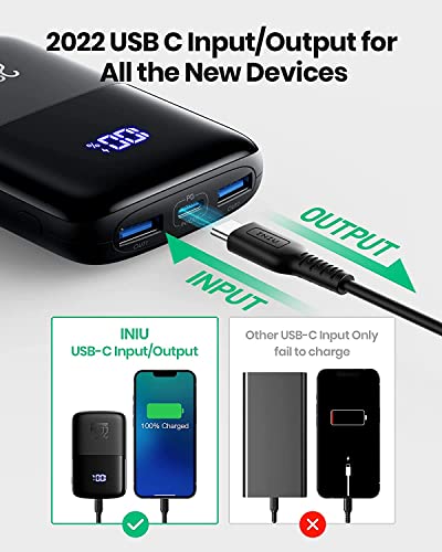 INIU Portable Charger, Smallest 10000mAh 22.5W Fast Charging Power Bank