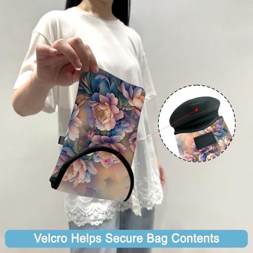 Neoprene Cell Phone Sleeve Pouch Case Bag with Crossbody Strap Neck Lanyard for Women 7.5 X 4.3 in Rich Flower - color: Rich Flowers