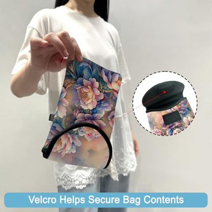Neoprene Cell Phone Sleeve Pouch Case Bag with Crossbody Strap Neck Lanyard for Women 7.5 X 4.3 in Rich Flower - color: Rich Flowers