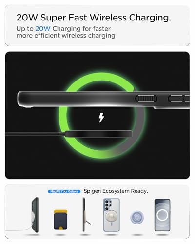 Spigen for Galaxy S26 Plus Case, Ultra Hybrid MagFit [Anti-Yellowing] [Compatible with MagSafe] [Fast Wireless Charging] - Clear White - color: Clear White, size: Galaxy S26 Plus