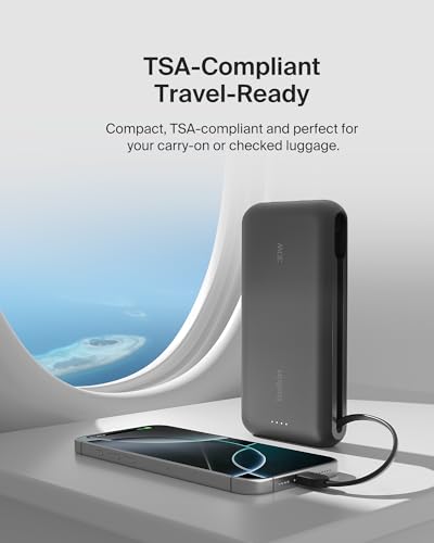 Belkin 20000mAh 30W USB C Power Bank, Portable Charger for iPhone & iPad - color: Black, style: 20K mAh
