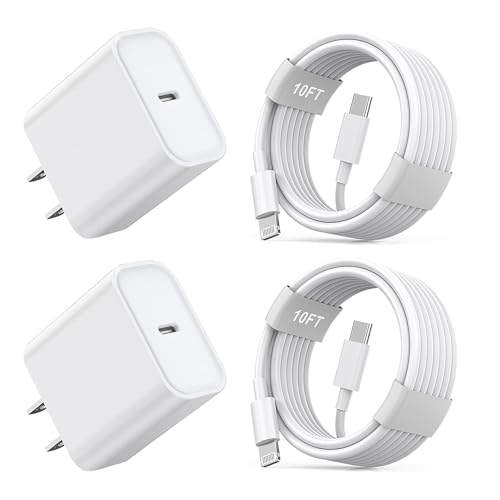 iPhone Fast Charger[MFi Certified],iPhone Fast Charging Cube USB C Charger - color: White 10feet