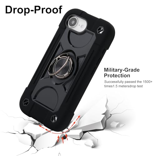 MARKILL Compatible with iPhone 17e/iPhone 16e Case with Stand, Military Grade Drop Protection Full Body Rugged Heavy Duty Case 3 in 1 Protective Durable Cover for iPhone 16e/17e Black - color: Black, size: iPhone 16e/iPhone 17e