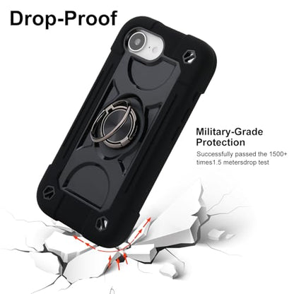 MARKILL Compatible with iPhone 17e/iPhone 16e Case with Stand, Military Grade Drop Protection Full Body Rugged Heavy Duty Case 3 in 1 Protective Durable Cover for iPhone 16e/17e Black - color: Black, size: iPhone 16e/iPhone 17e