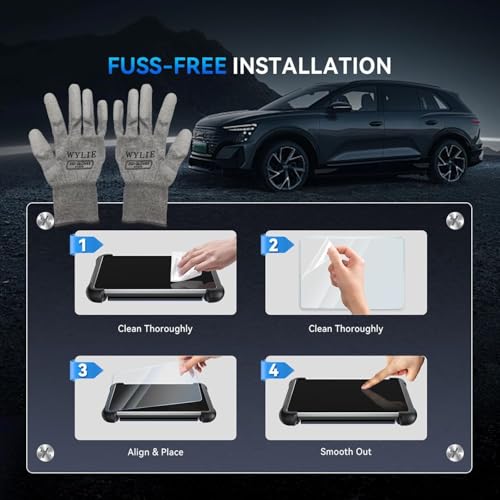 WYLIE Tempered Glass Screen Protector for Mucar 892BT Scanner - 9H Hardness HD Clarity Anti-Scratch & Easy Installation Professional Tools 4 Pack