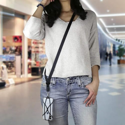 Gear Beast Universal Crossbody Cell Phone Lanyard Compatible with iPhone, Galaxy & Most Smartphones, Phone Case Holder & Cross Body Strap Black - color: Black