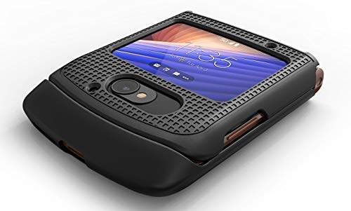 Grid Series for Motorola RAZR 5G (2020) Flip Phone Case - Black | Slim Hard Shell Cover, Satisfying Texture, Matte, For Moto XT2071 - color: Black