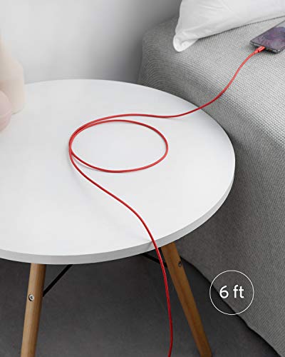 Anker USB C to USB C Cable, 60W Fast Charging Cable (2-Pack, 6 ft, Red) - color: Red, size: 6FT*2