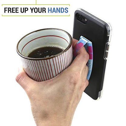 Gear Beast Universal Cell Phone Grip - Ultra Slim Elastic Finger Holder & Phone Stand - color: Navy Tartans