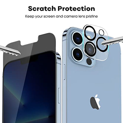 JETech Privacy Screen Protector for iPhone 13 Pro Max, 2+2 Pack - size: iPhone 13 Pro Max
