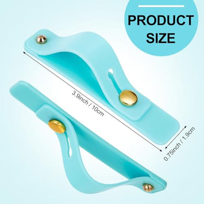 Weewooday 15 Pcs Phone Grip Strap Telescopic Finger Strap Stand,Blue - color: Blue