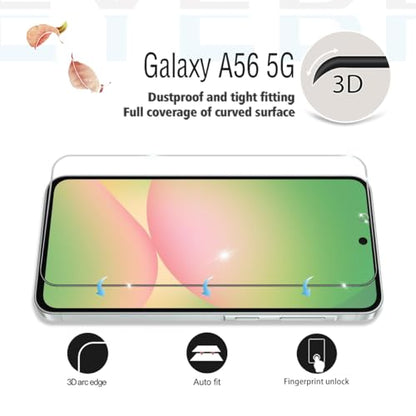 Galaxy A56 HD Clear Tempered Glass Screen Protector + Camera Lens Protectors, [2+2 Pack] [3D Glass] [Anti-Glare] [Bubble-Free] Screen Protector Glass For Samsung Galaxy A56 - size: Galaxy A56
