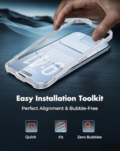 UNBREAKcable 4-Pack iPhone Air Screen Protector, 9H Hardness | 9H tempered glass | 99.99% HD clarity | Double Shatterproof|alignment frame easy install | case-friendly - size: iPhone Air