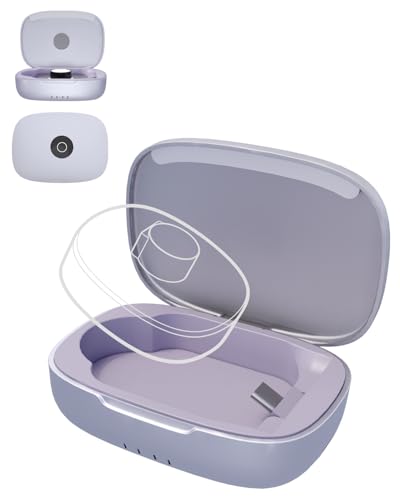 Doohoeek Charging Case Compatible with Ringconn Gen 2 Air, Wireless Power Station Fits Official Chargers & Fit All-Sized Rings 1000mAh (NOT a Charger) (Purple) - color: Purple