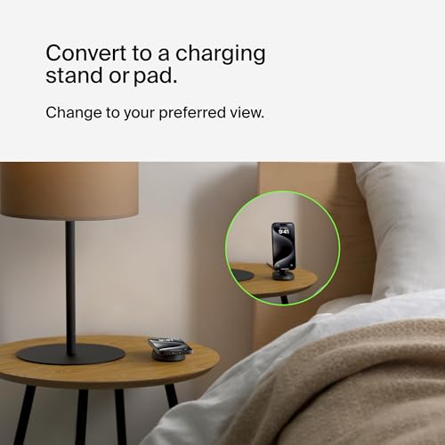Belkin Qi2 15W Magnetic Wireless Charging Stand, Convertible (2 Pack) - color: Black, style: 2-Pack No Power Supply