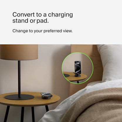 Belkin Qi2 15W Magnetic Wireless Charging Stand, Convertible (2 Pack) - color: Black, style: 2-Pack No Power Supply