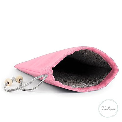 Halsa EMF Cell Phone Sleeve, High-Shield EMF Blocking Pouch, Signal Blocking Anti-EMP Radiation Bag for Digital Privacy Protection, Fits Most Phones, Pink (4x8 Inch) - color: Pink