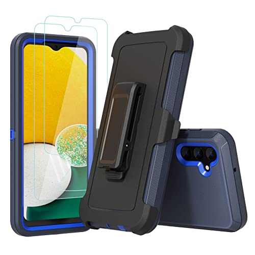 Compatible with Samsung Galaxy A13 5G Case(NOT for A13 4G), with Belt Clip Holster Heavy Duty Rugged Shockproof Full Body Protection Kickstand Phone case for Samsung Galaxy A13 5G (Blue) - color: Blue