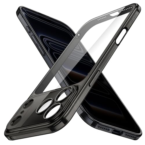 JETech Slim Case for iPhone 17 Pro Max 6.9-Inch with Camera Lens Full Protection, Ultra-Thin Lightweight Clear Minimalist Protective Phone Cover (Black) - color: Black, size: iPhone 17 Pro Max