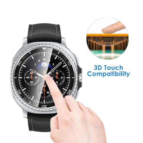 5 Pack Tempered Glass for Samsung Galaxy Watch 8 CLASSIC 46mm Screen Protector,9H Hardness,Anti-Fingerprints,No Bubbles,HD-Clear,Full Coverage Watch Film for Samsung Watch 8 CLASSIC 46mm - color: Samsung Galaxy Watch 8 CLASSIC 46mm