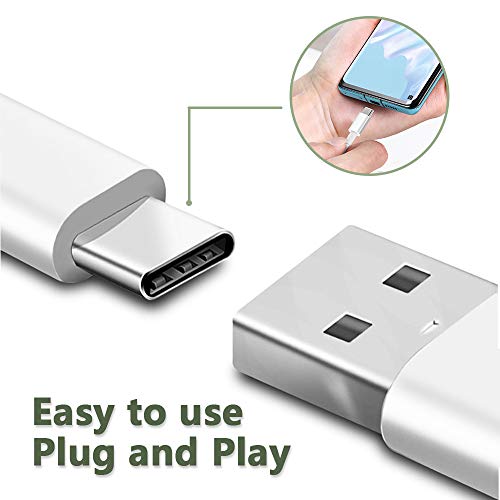6ft USB-C to USB-A Fast Charger Cable for iPad Pro, Galaxy, MacBook Air, Nintendo Switch, Pixel, LG, Sony, OnePlus (Pack of 2) - size: 6 ft (Pack of 2)