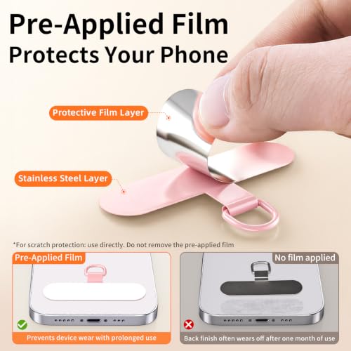 saxsion Lanyard for Phone, Self-Locking Phone Wrist Strap with 0.4mm Ultra-Thin Clip & 360° Hook, Anti-Drop and anti theft phone Strap (Pink) - color: Pink