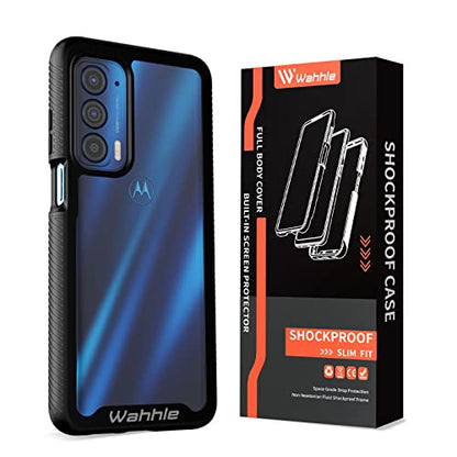 Compatible with Motorola Edge 5G UW Case, Built in Screen Protector Full Body Shockproof Slim Fit Bumper Protective Phone Cover for Edge 2021-Black/Clear - size: Moto Edge 5G UW 2021