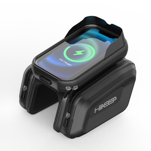 HiKeep Waterproof Electric Bike Phone Holder Bag - Bike Handlebar Phone Mount Bag with Touchscreen Window, Convenient Storage for Cyclists, Ideal for Long Rides and Commuting