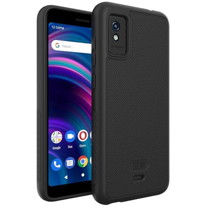 TUDIA LinnGrip Compatible with BLU Studio Mini (2023) Phone Case, [Enhanced Grip] Ultra Slim Fit Shockproof Matte TPU Soft Protective Phone Case Cover (Black) - color: Black