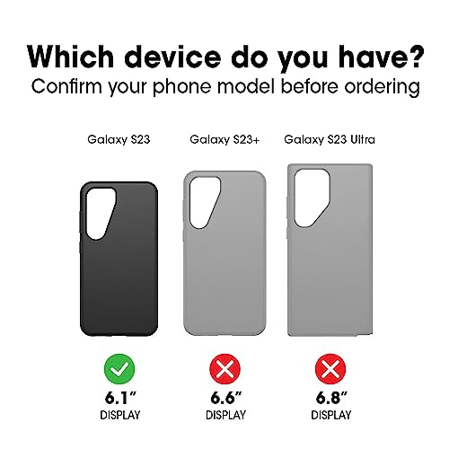 OtterBox Galaxy S23 (Only) - Defender Series Case - Black, Rugged & Durable - with Port Protection - Includes Holster Clip Kickstand - Microbial Defense Protection - Non-Retail Packaging - color: Black