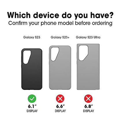 OtterBox Galaxy S23 (Only) - Defender Series Case - Black, Rugged & Durable - with Port Protection - Includes Holster Clip Kickstand - Microbial Defense Protection - Non-Retail Packaging - color: Black