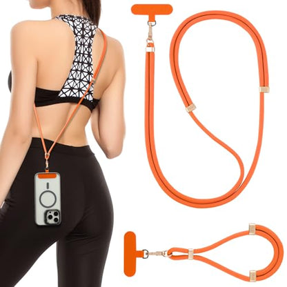 VVAAGG Cell Phone Lanyard for iPhone Crossbody Phone Strap - color: Orange