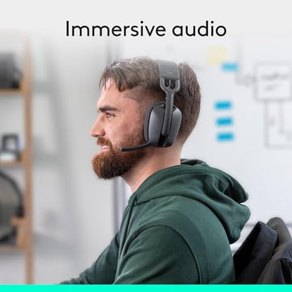 Logitech Zone Vibe 100 Lightweight Wireless Over Ear Headphones - Graphite - color: Graphite