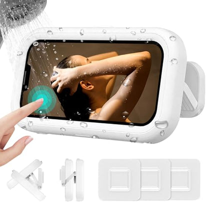 CoguZed Waterproof Phone Holder for Shower - 2023 Upgraded, 480° Rotation - Compatible with iPhone 15/14/13/12/11 Pro Max, Samsung Galaxy, and More (Up to 7" Phones)
