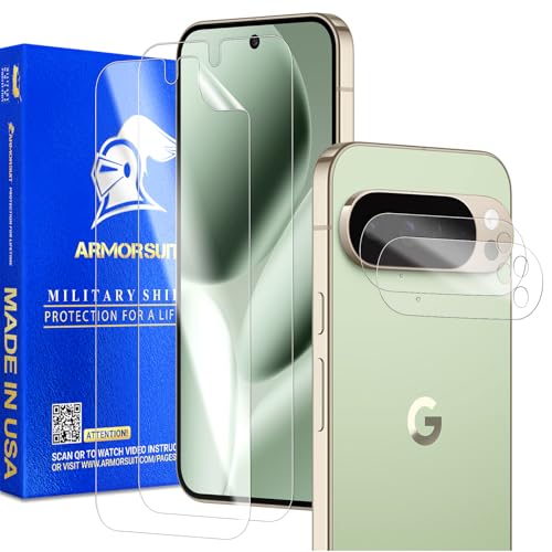 ArmorSuit 2+2 Pack MilitaryShield Clear Film Camera Protector + Screen Protector for Google Pixel 10 Pro HD Clear Film - Made in the USA