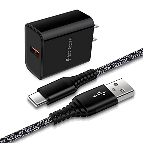 Quick Wall Charger Block 3A Android Phone Brick,9FT Fast Charging USB Type