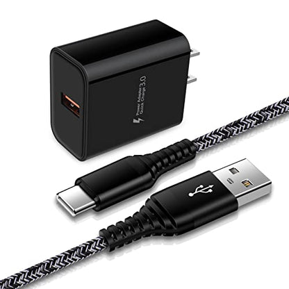 Quick Wall Charger Block 3A Android Phone Brick,9FT Fast Charging USB Type