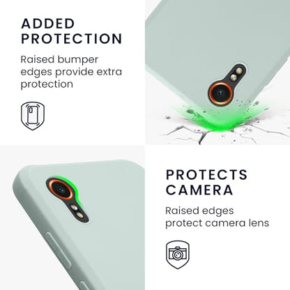 kwmobile Case Compatible with Samsung Galaxy Xcover7 Case - Soft Slim Protective TPU Silicone Cover - Cool Mint - color: Cool Mint