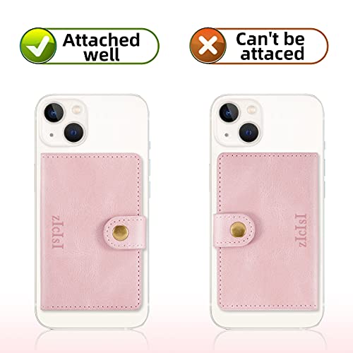 Magnetic Wallet with 5 Card Holders Compatible with MagSafe for iPhone 17/16/15/14 Pro Max/14 Pro/14 Plus/13/12 Series with RFID Protected,Vegan Leather,Pink - color: Pink