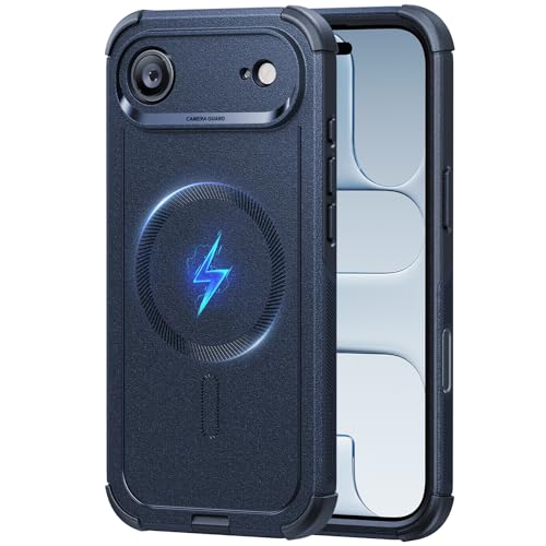 ESR for iPhone Air Case, for MagSafe, Rugged, Navy Blue | 7X Military-Grade Drop Protection, Magnetic Phone Case, Shock-Absorbing Rugged Cover, Dustproof Port Cover, Secure Grip - color: Navy Blue, size: iPhone Air 6.5 inch