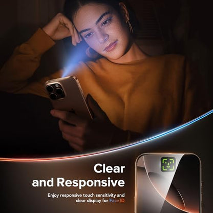 3 Pack Privacy Screen Protector for iPhone 14 Pro, [One-Pull Installation] Military-Grade Shatterproof & Ultra Durable 9H Hardness, Anti-Spy Tempered Glass, Bubble-Free, Case Friendly - size: iPhone 14 Pro