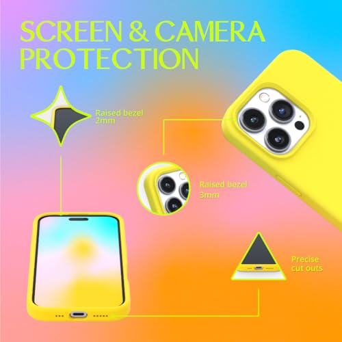 FELONY CASE - iPhone 14 Pro Case - Stylish Neon Yellow Silicone Phone Cover | Soft Touch Slim Cover with Anti-Scratch Microfiber Lining, 360° Shockproof & Full Body Protection - color: Neon Yellow, size: iPhone 14 Pro