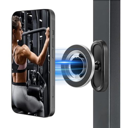 Gym Magnetic Phone Holder for Workout Recording - size: B- Round Phone Holder